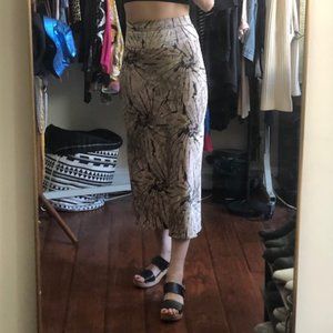 Free People tie-dye style print polyester skirt